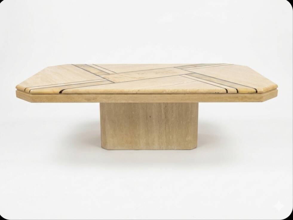 Travertine coffee table from the 70s/80s.