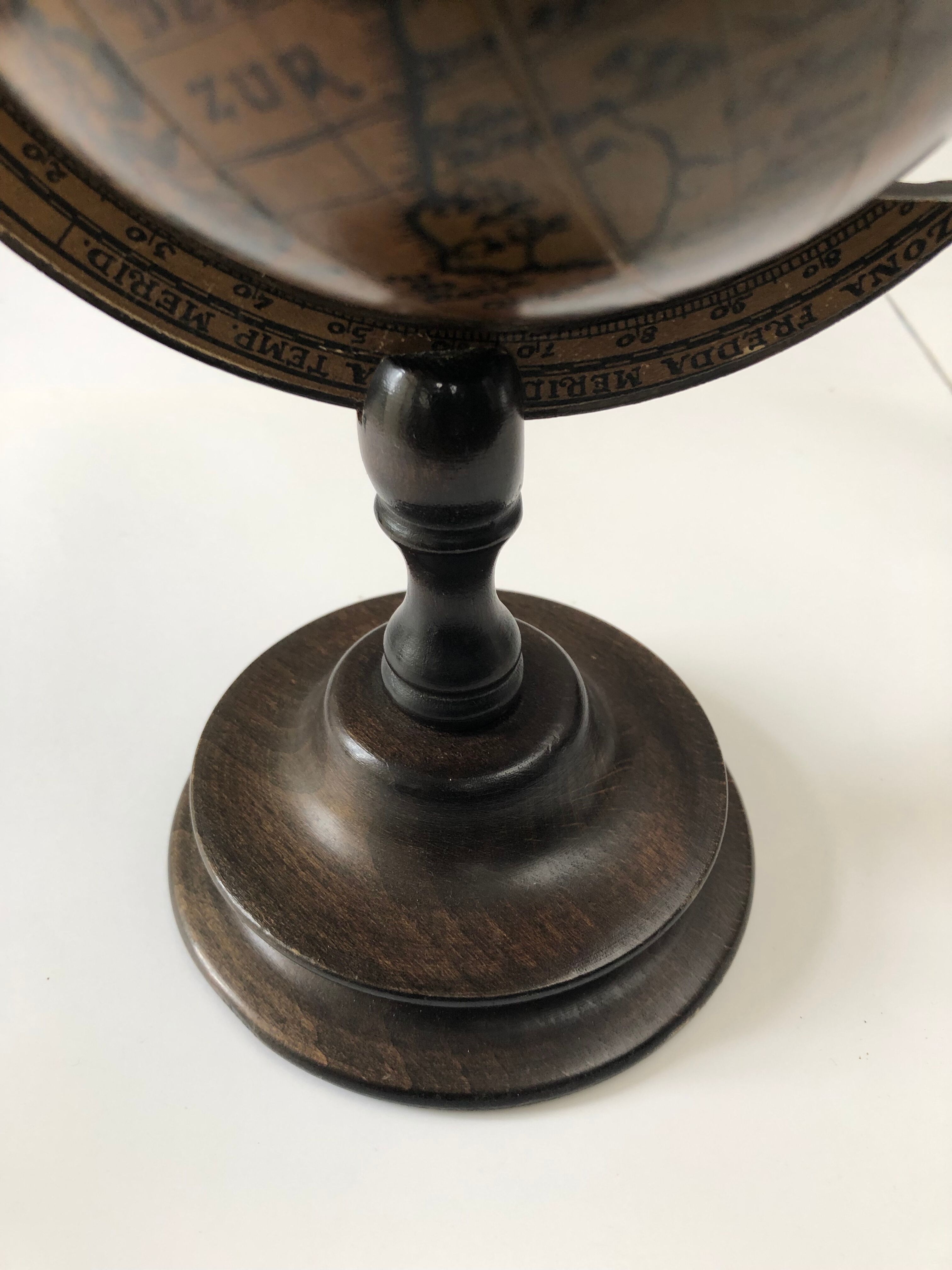 Wooden floor globe