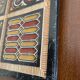 Duo of panels Imigongo carved wood Rwanda 1970