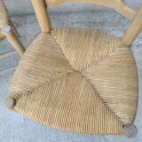 2 vintage straw chairs