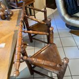 Pair of tripod turner chairs