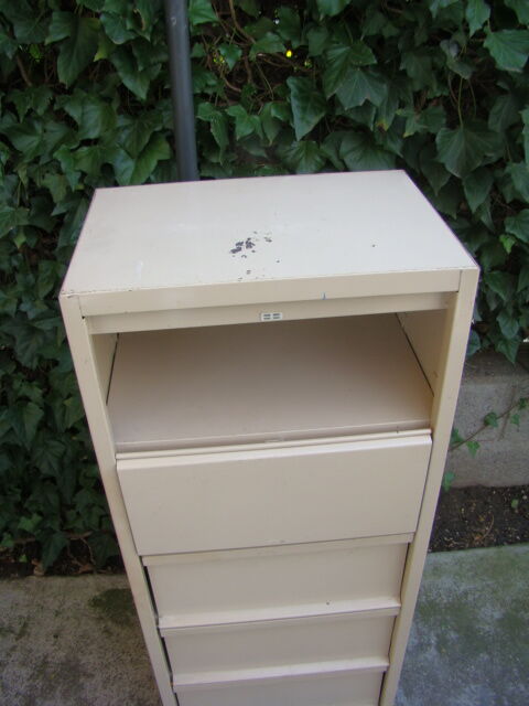 Old clamshell industrial filing board