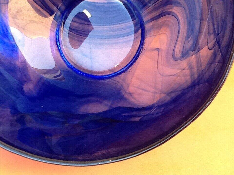 1970s modernist cut explosion of shades of blue