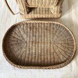 Vintage elephant rattan table