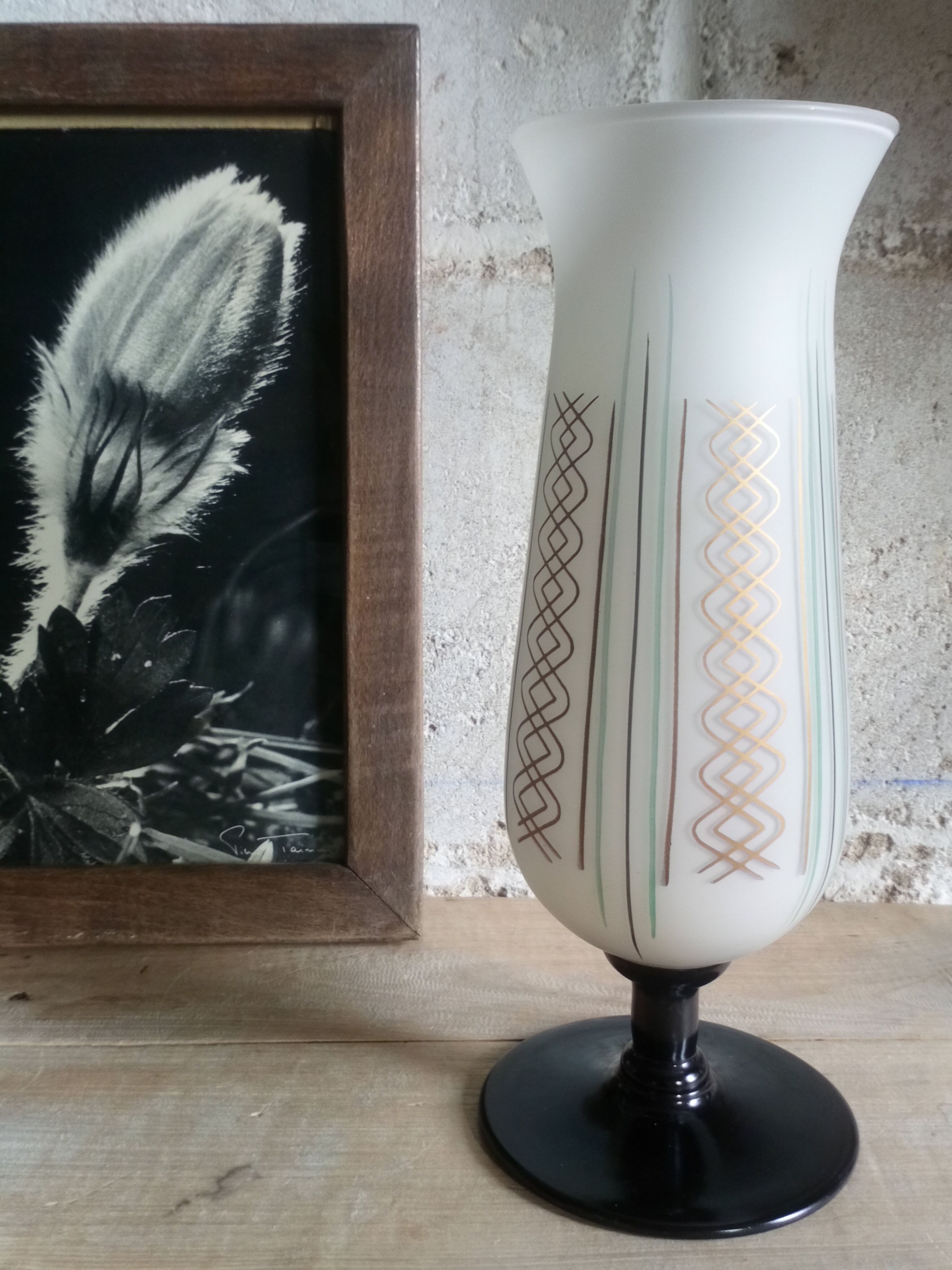 Vase in opaline, 50s