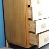Elegant cassettiera in wood, restored, Italia 1950s, in good conditions