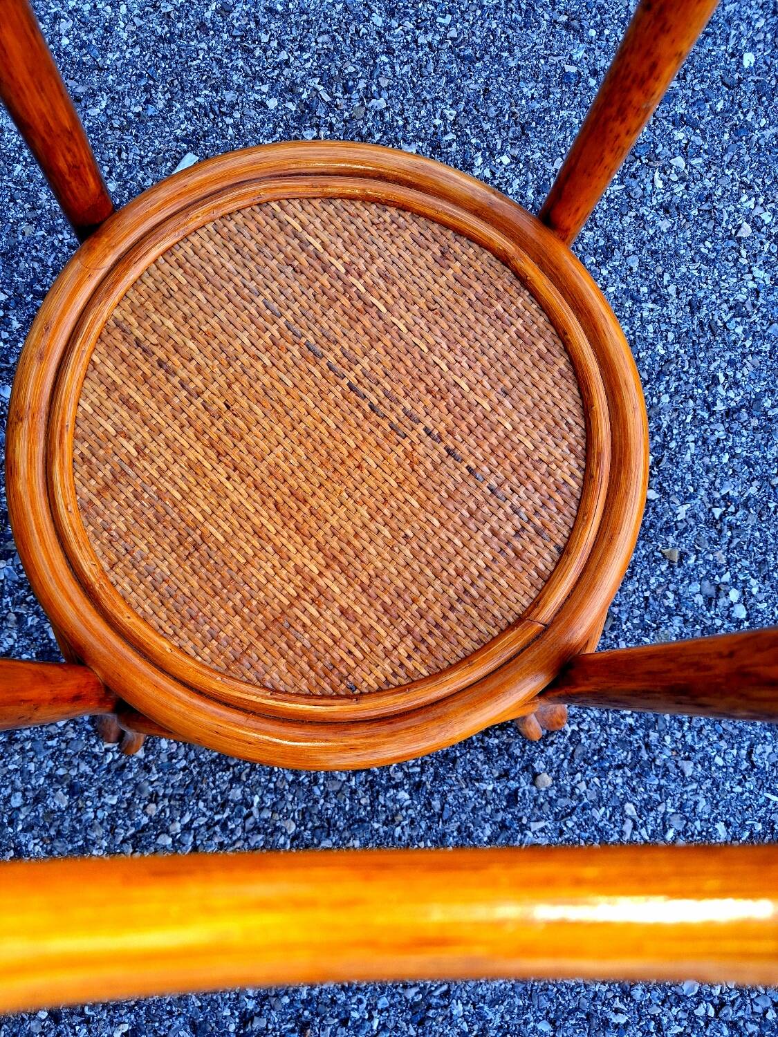 Vintage rattan stool