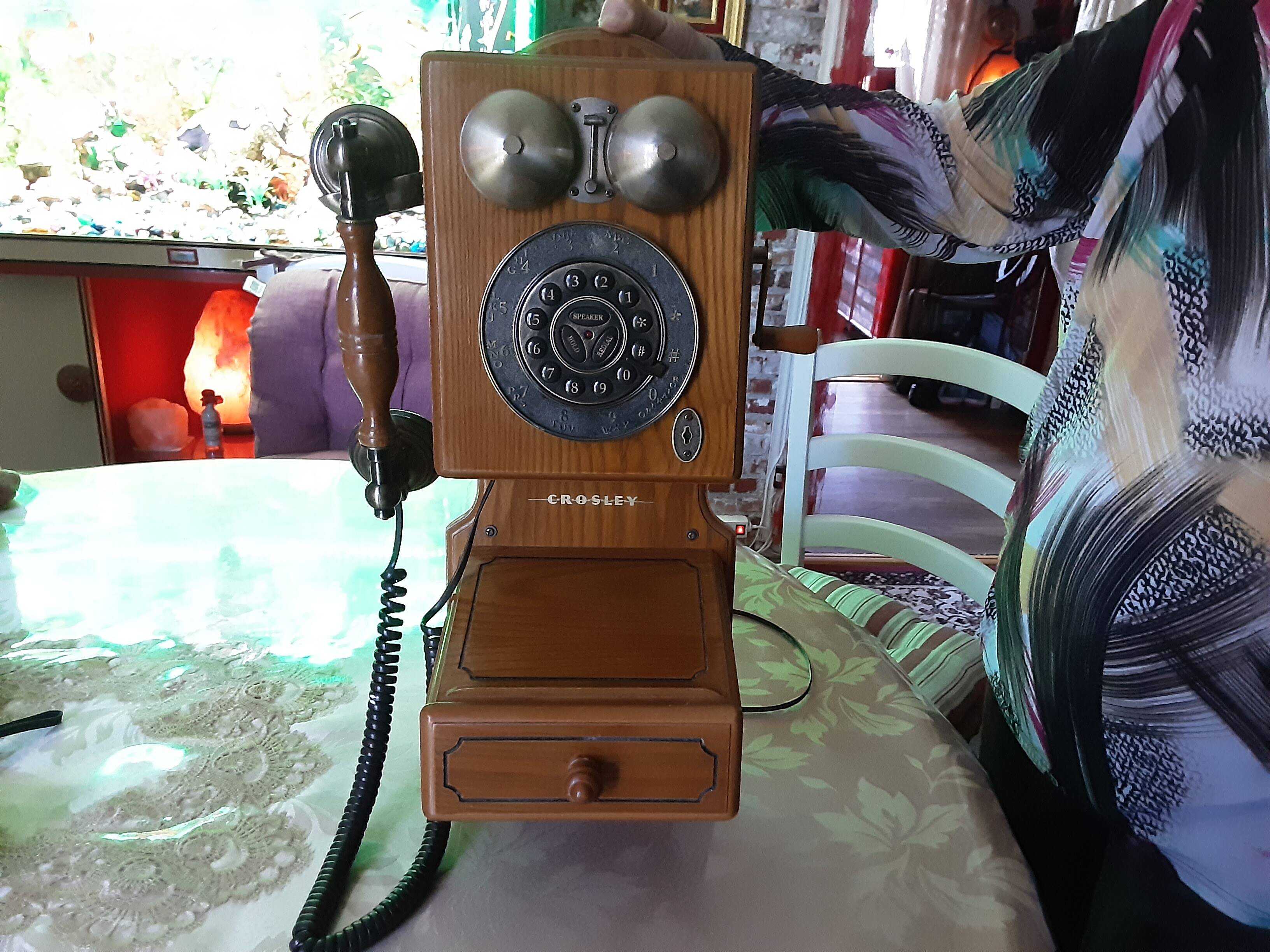 Telephone mural bois reedition fonctionne