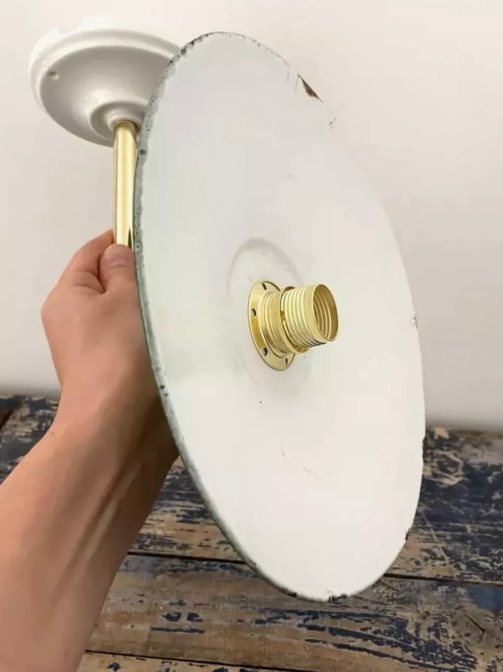 New electrified green enamelled sheet wall lamp