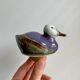 11 cm duck in vintage earthenware from the 80s