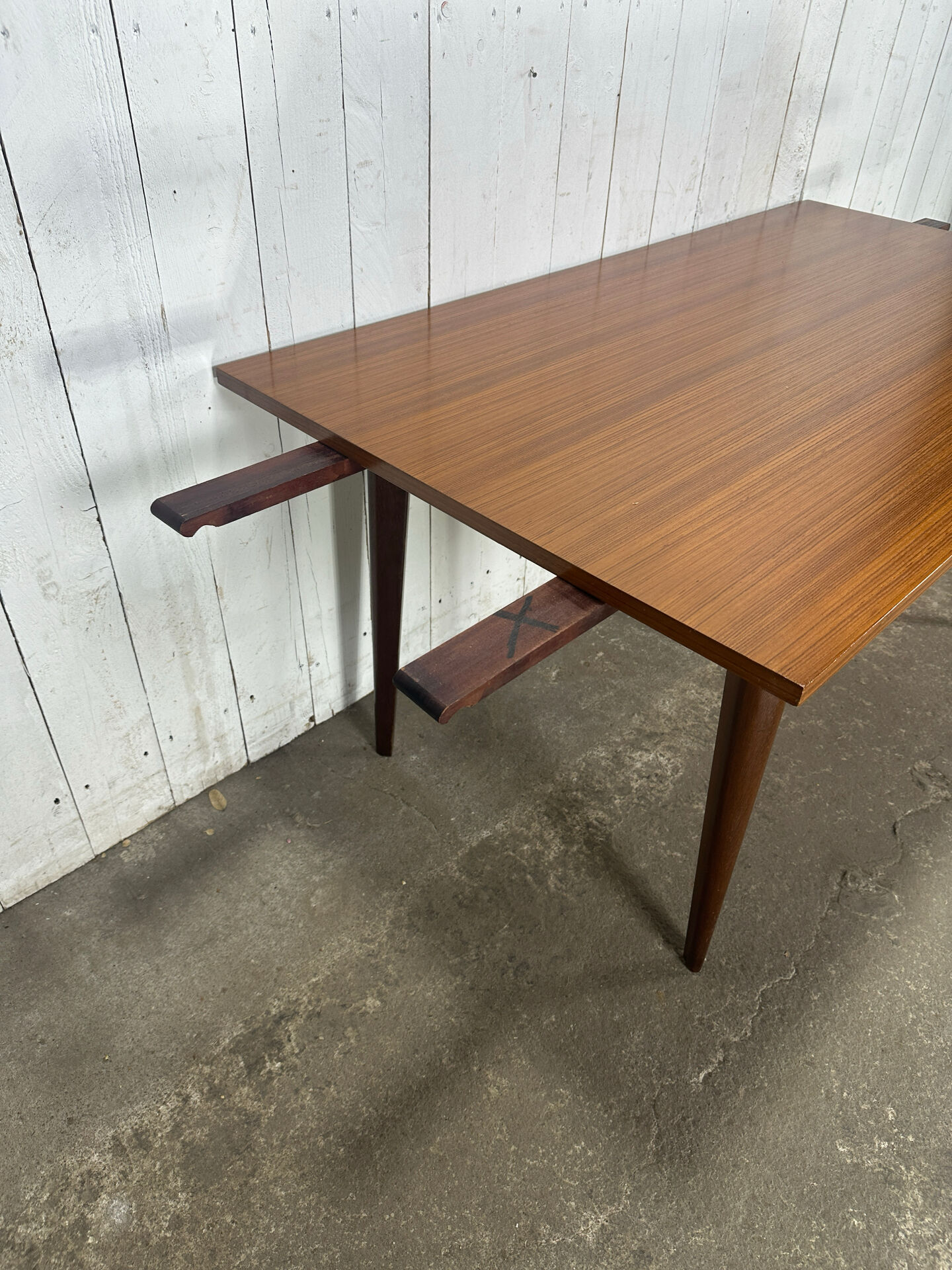 Table à manger vintage en teck extensible – années 60