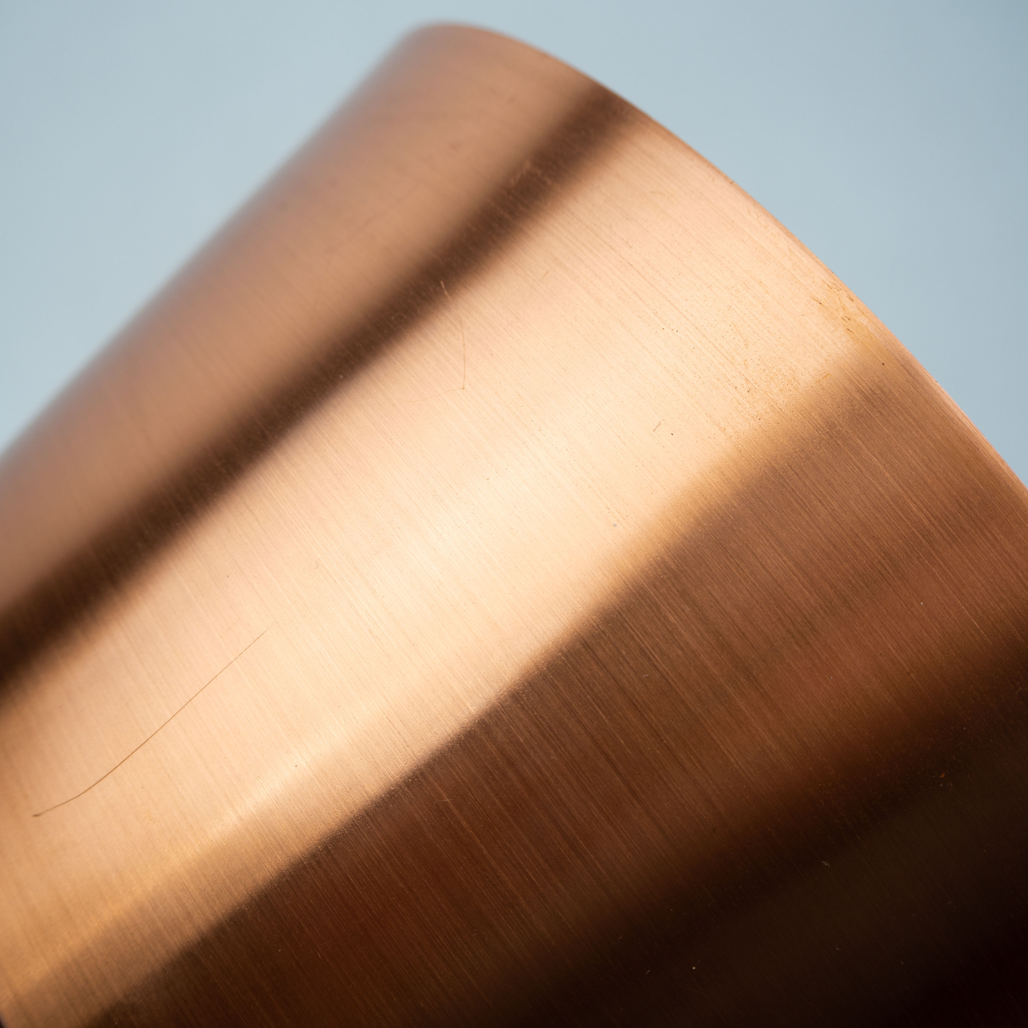 Danish vintage copper and teak lamp, 1960s