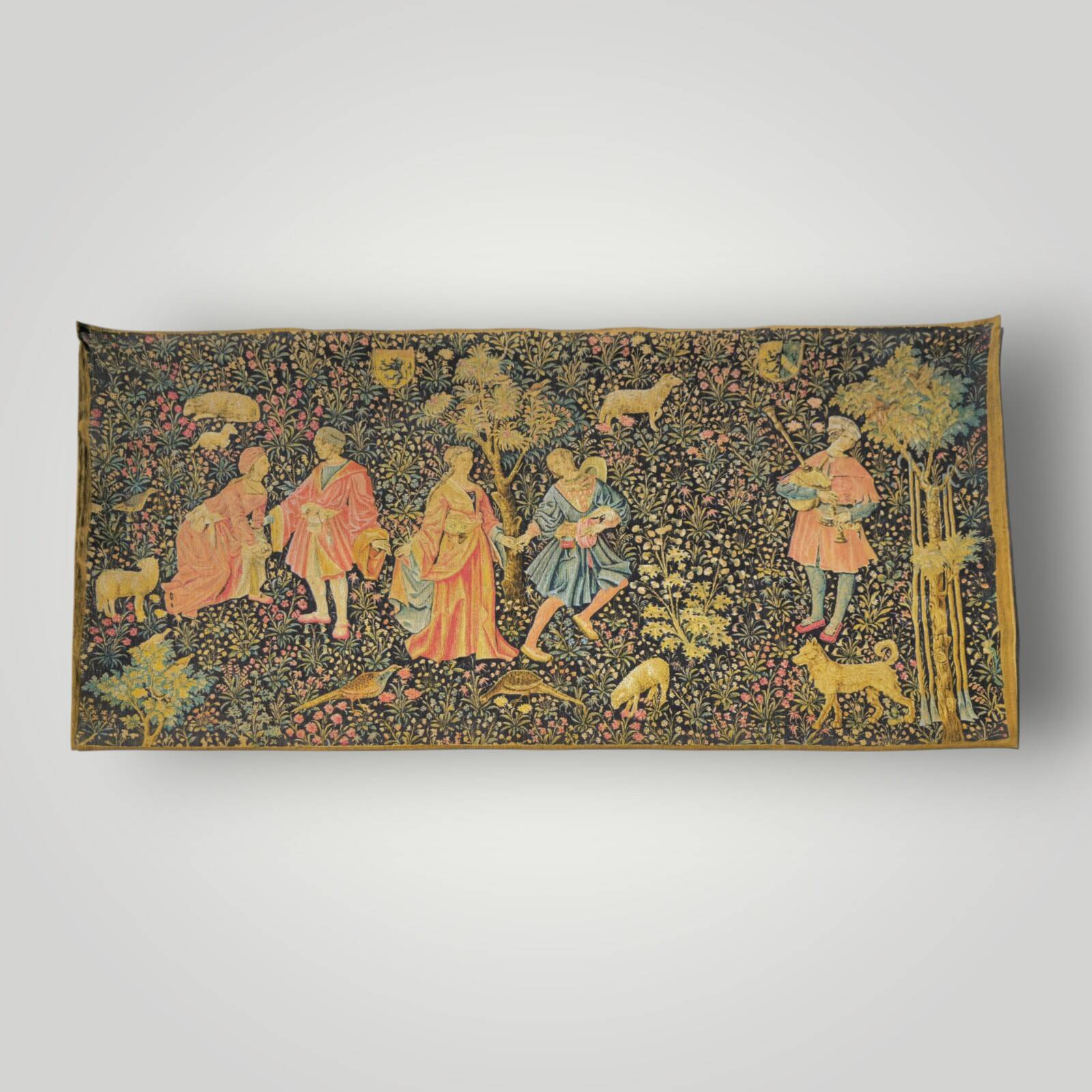Vintage French Tapestry “La Dame” Artis Flora, Medievale , Musée du Louvre