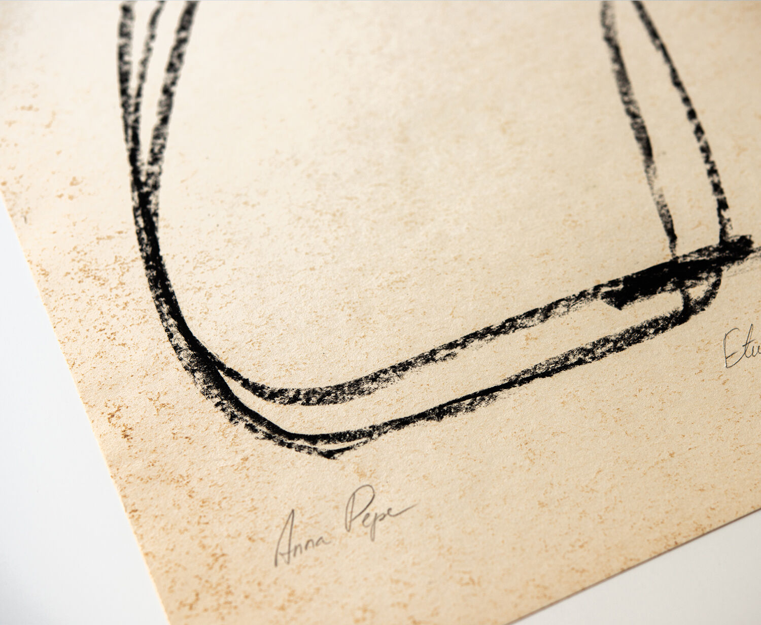 Original oil pastel drawing "Études"