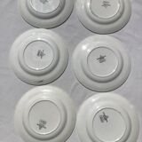 6 plates dessert digoin model niger dark red