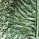 Cabbage leaf dish in slip, Aejitma, Vallauris
