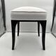 Art Deco Stool in Black Lacquered Oak, France, 1940s