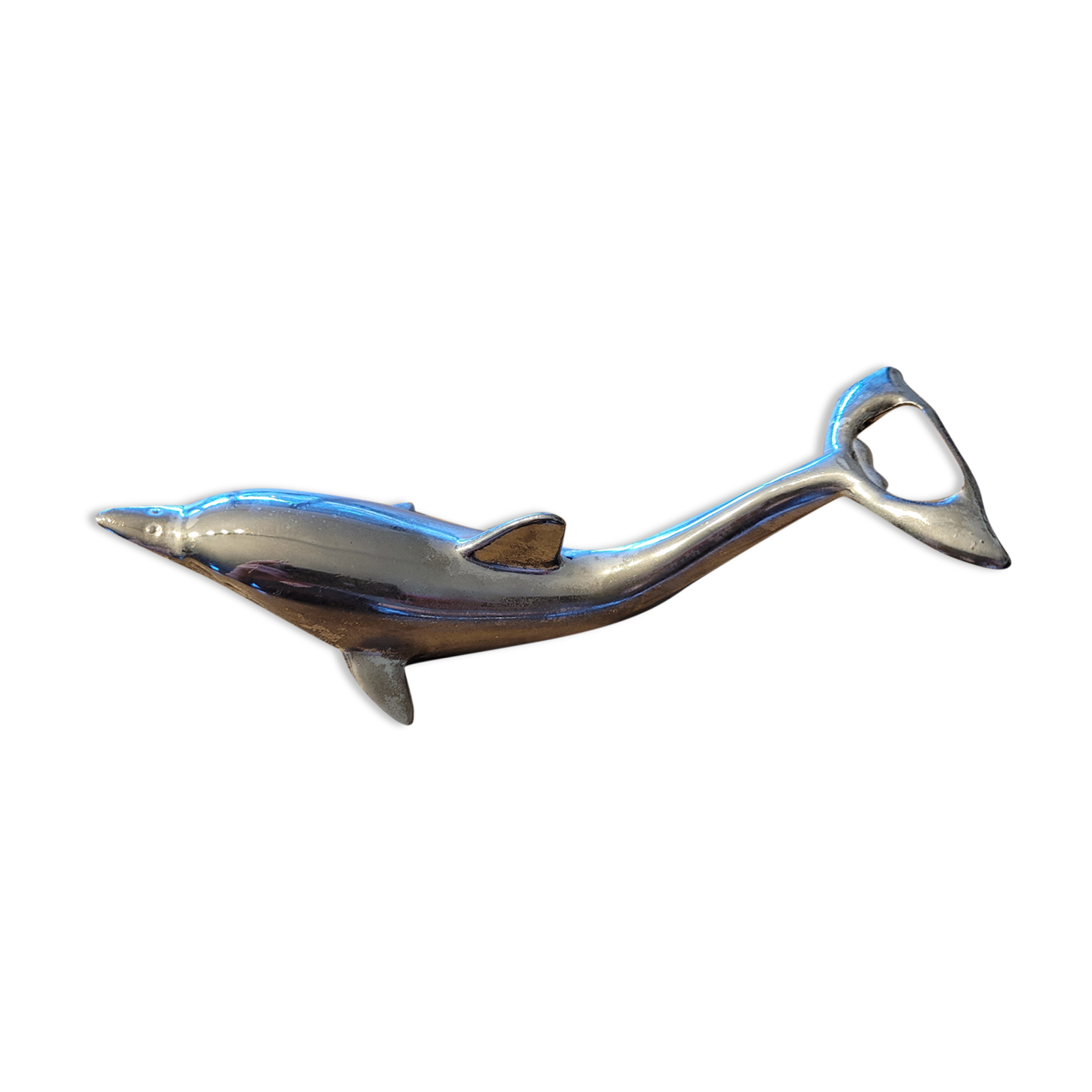 Silver dolphin bottle opener