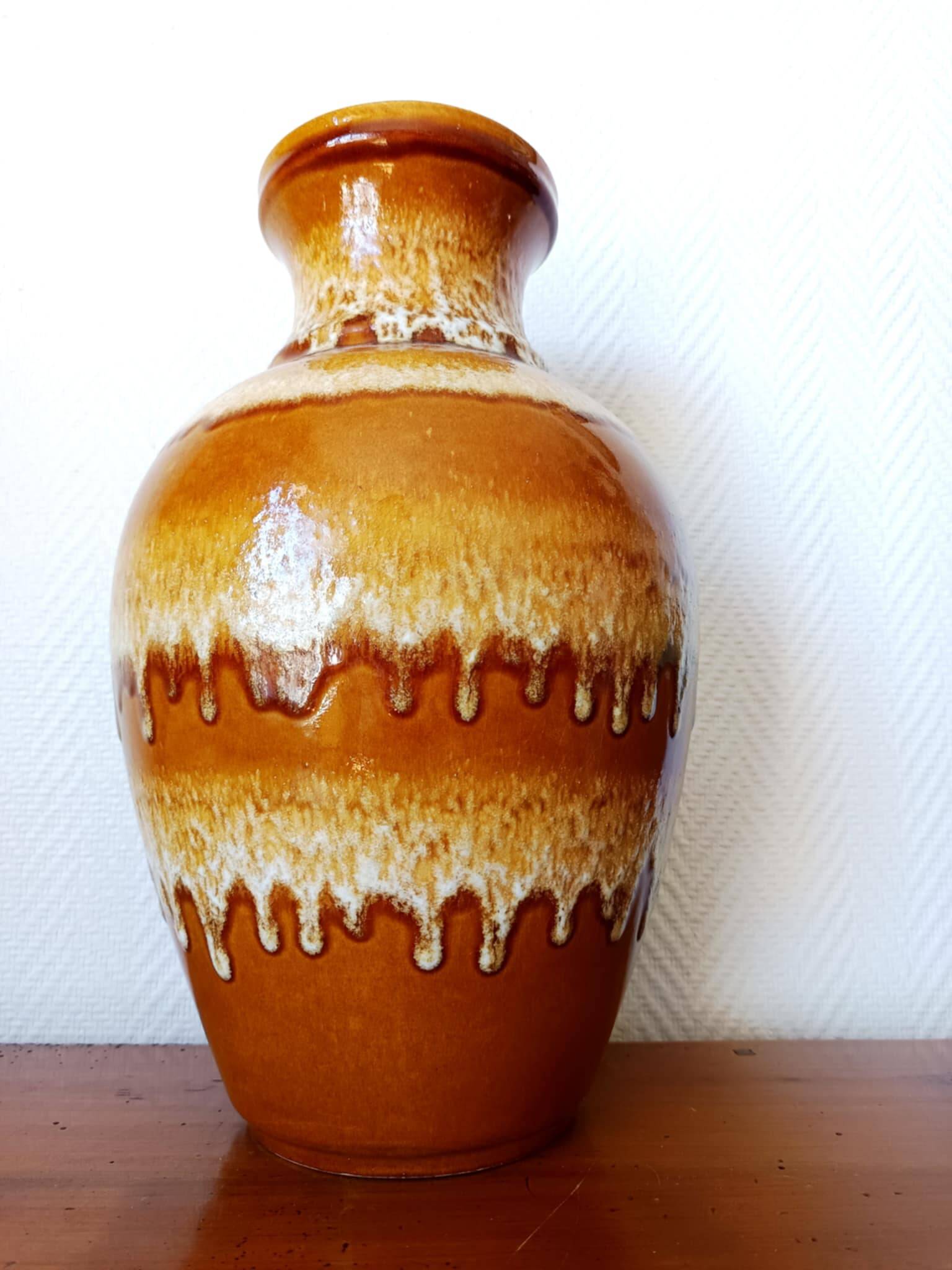 Vintage Bay West Germany 1970s potiche vase