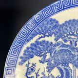 19th, Large Antique Japanese Blue & White Porcelain Imari Plate