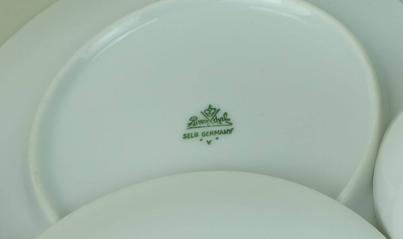 8-piece MOCHA SET rosenthal form 2000 raymond loewy decor falling leaves