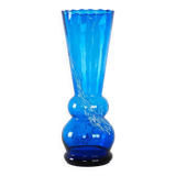 Blue glass vase, Danish design, 1960s, made in Denmark