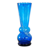 Blue glass vase, Danish design, 1960s, made in Denmark