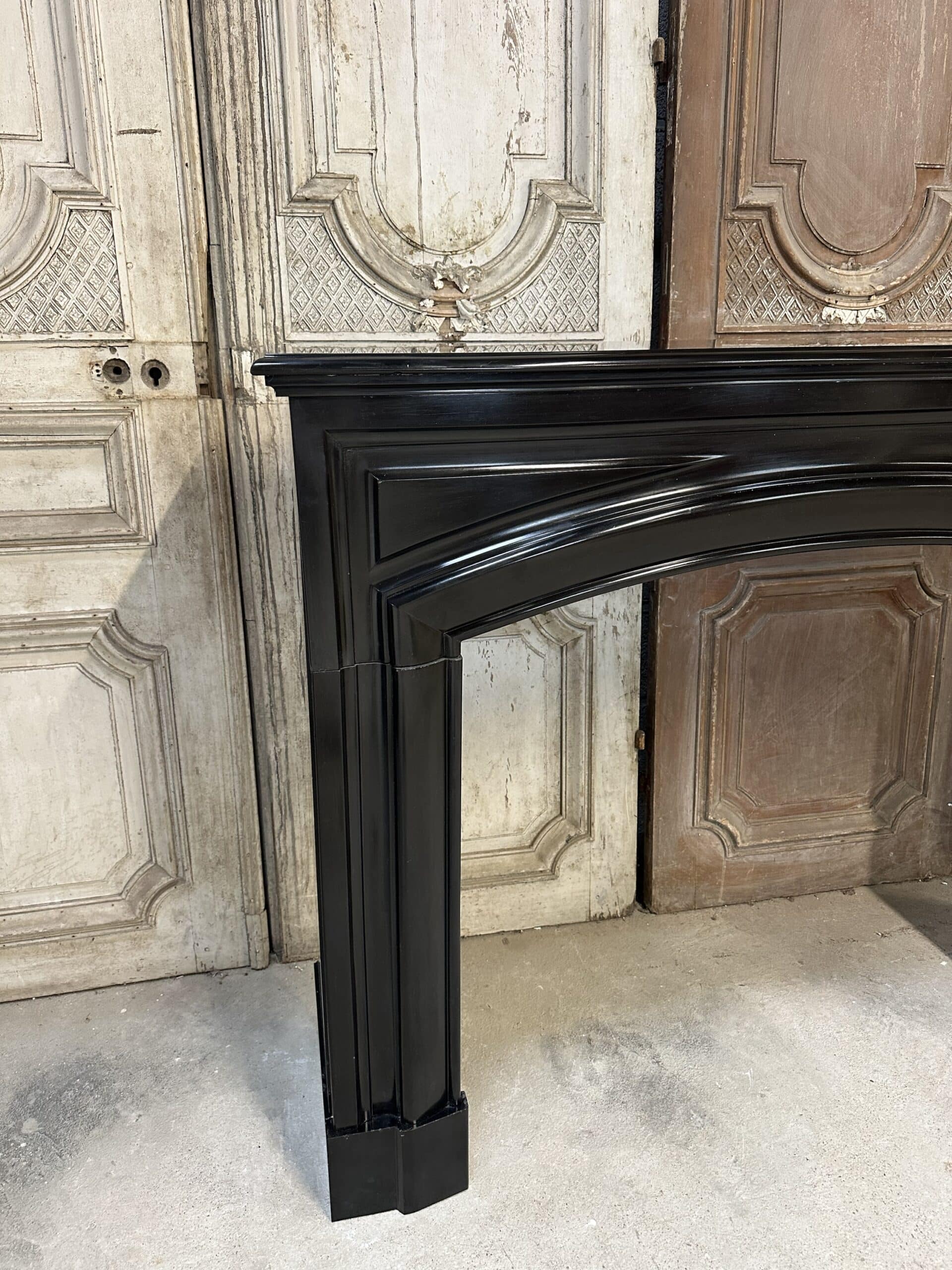 Black marble fireplace from around 1900