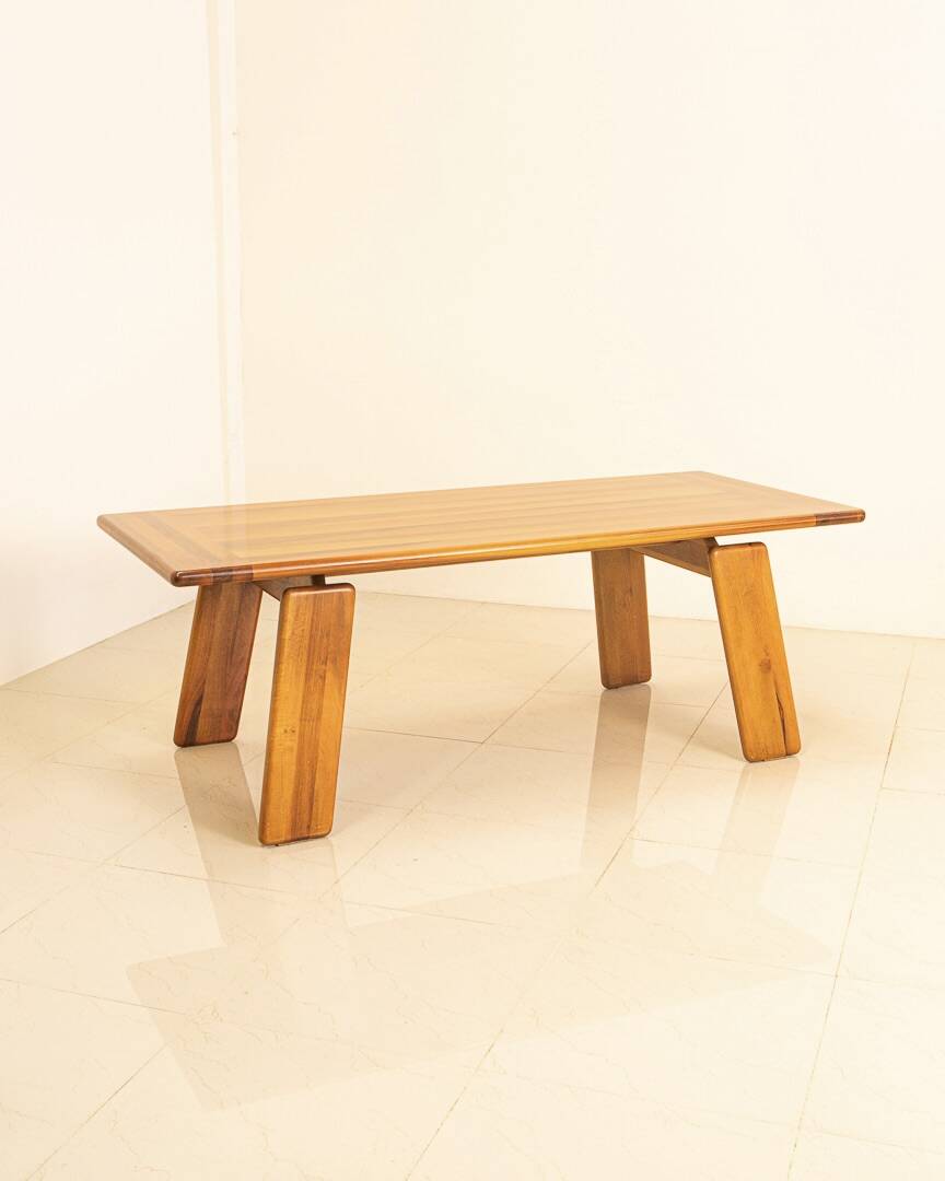 "Sapporo" walnut table by Mario Marenco for Mobil Girgi 70's