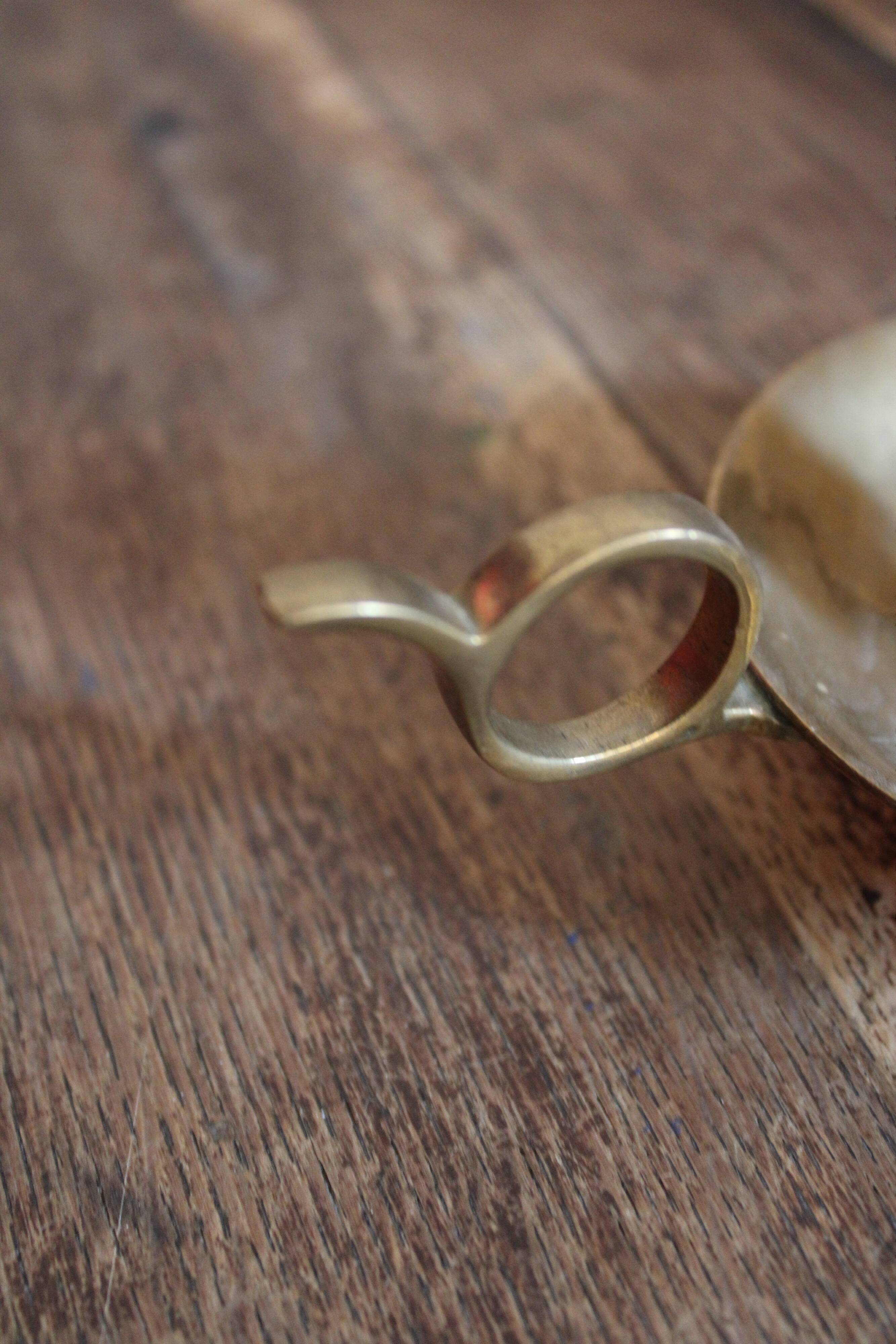 Brass cellar rat candlestick