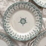 6 assiettes plates en terre de fer "Sagittaires" Gien