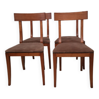 4 Directoire period cherry wood chairs