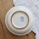 Old round deep plate ironstone Boch La Louvière Clara – Blue decoration