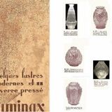 Art Deco vase "golden scales", signed Carrillo