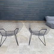 Pair of Harry Bertoia KNOLL 1950s vintage small diamond armchairs