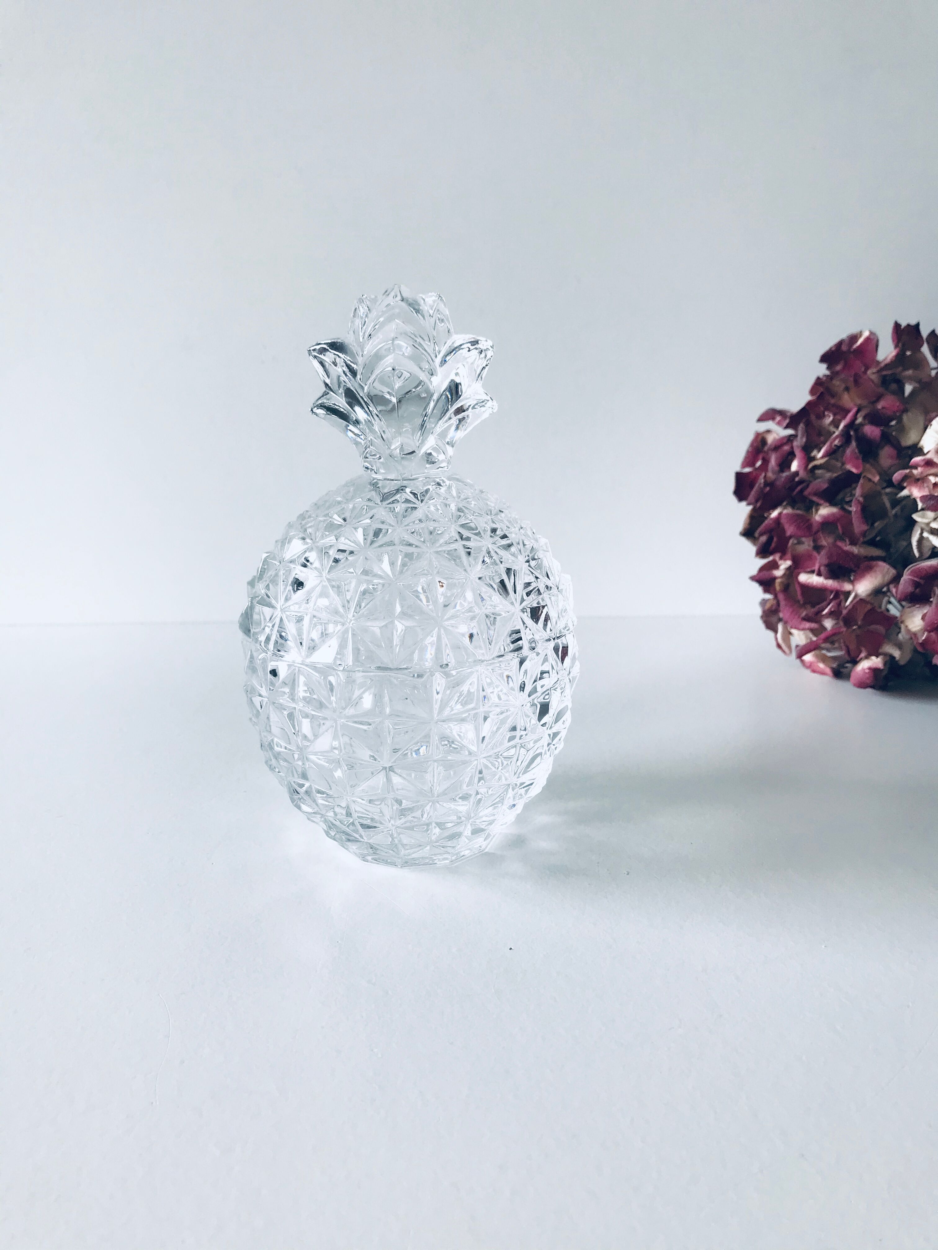 Crystal pineapple candy jar