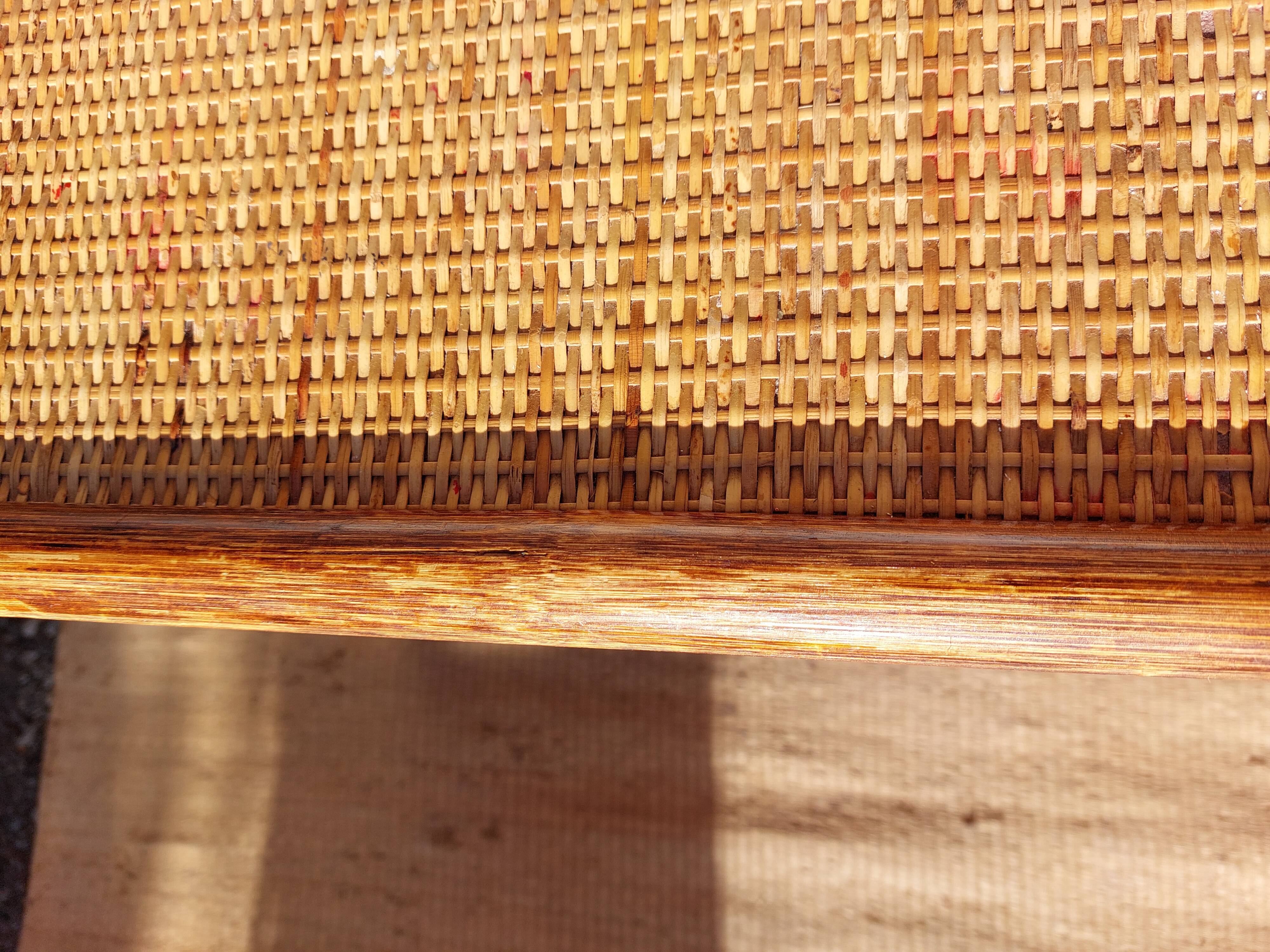 Wicker chest of drawers, canning and bamboo wood