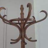 Wooden parrot coat rack - old style curved wood - 12 bells