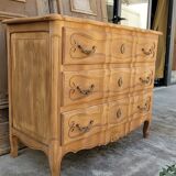 Commode de style Louis xv en merisier décapée
