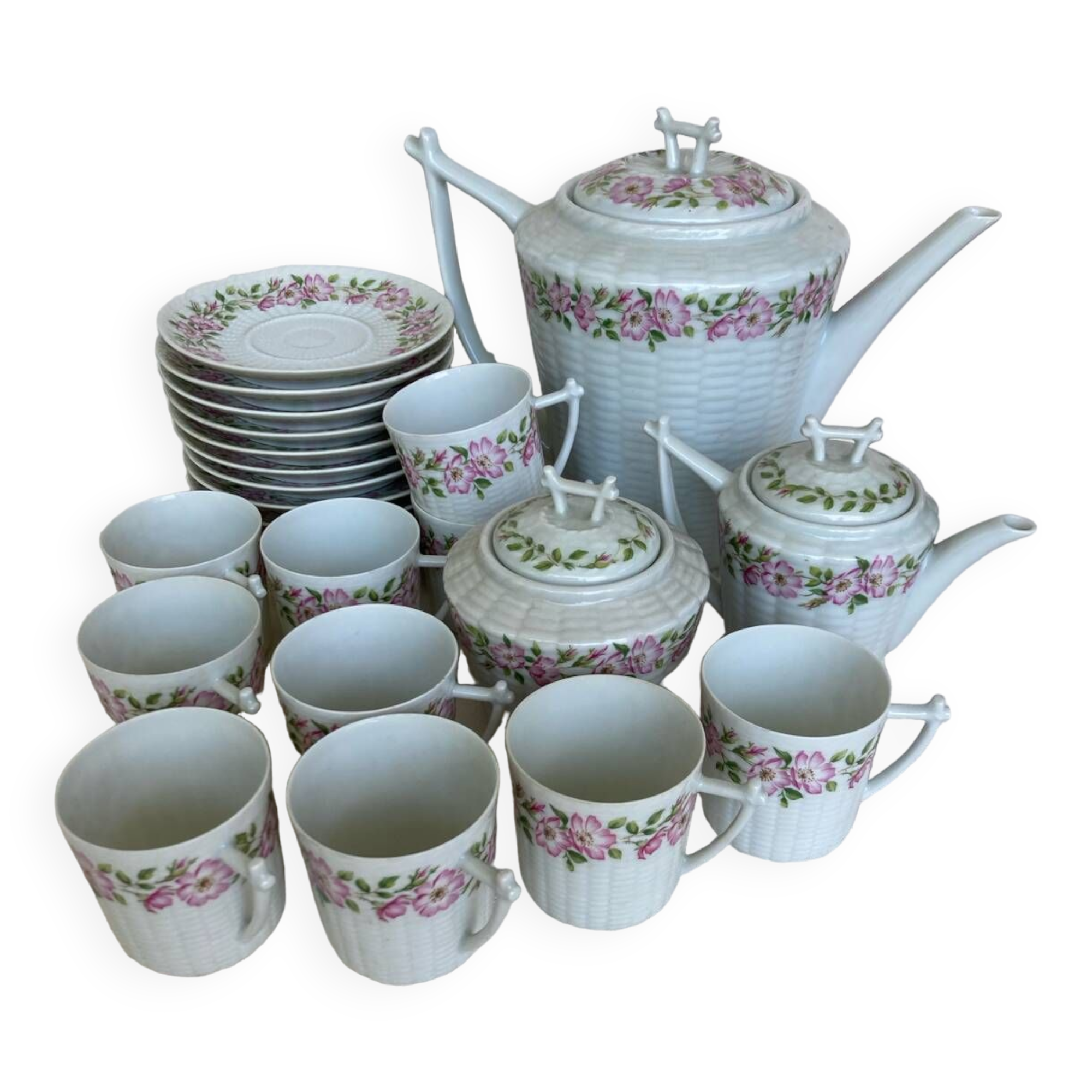Charles Field Haviland Rosehip Coffee Set