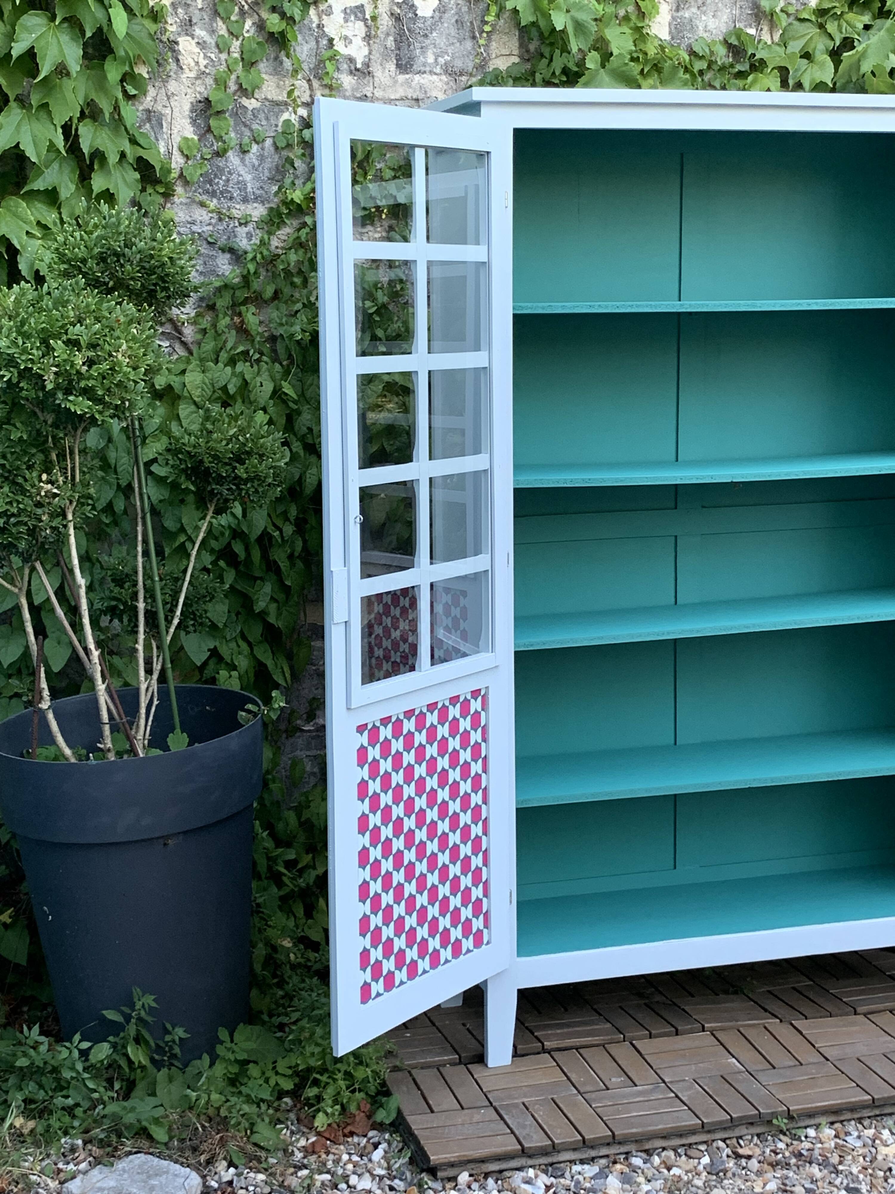 Vintage 1960s Parisian glass cabinet