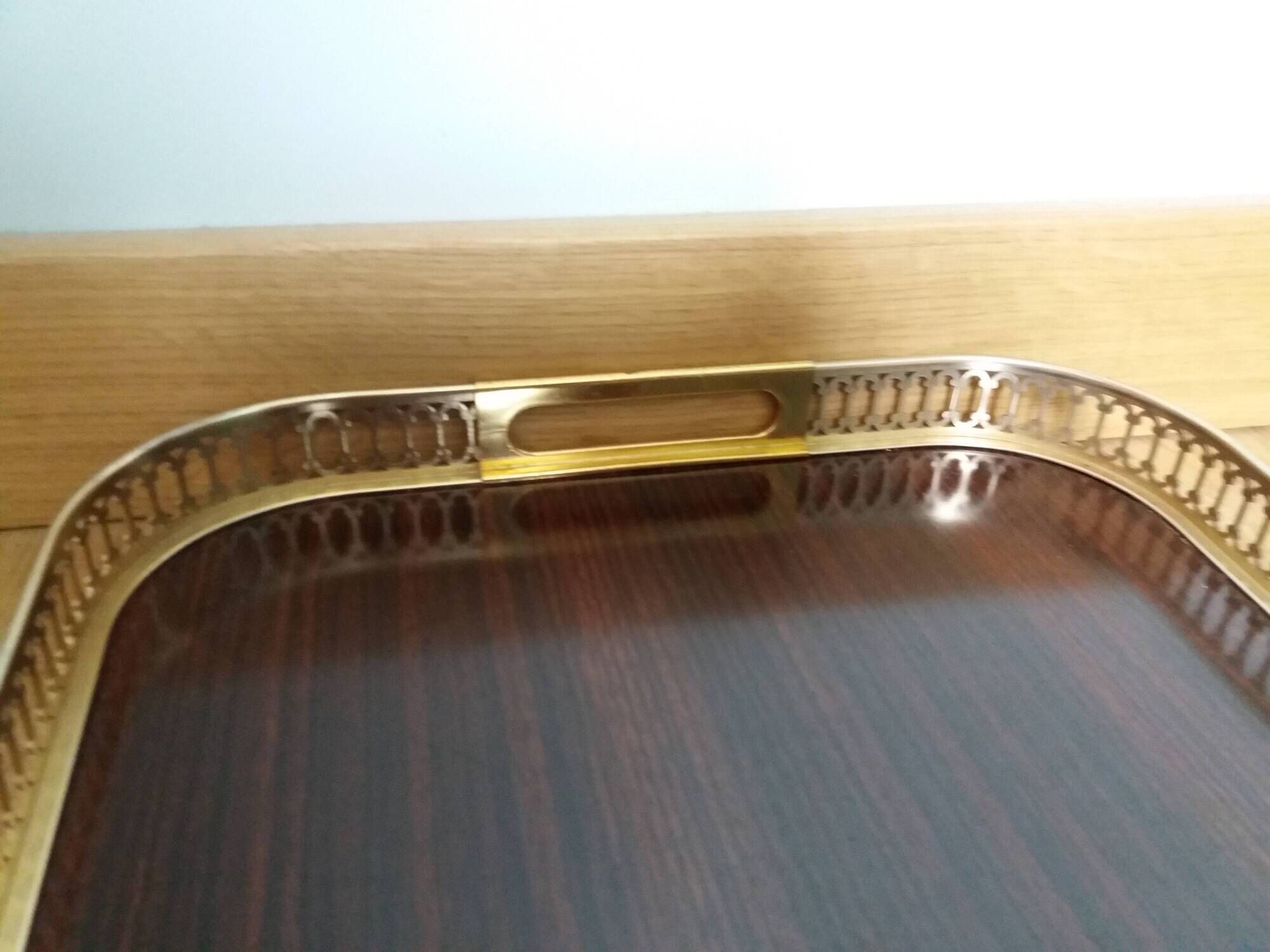 MB Italy openwork metal rim tray