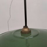 Enameled sheet metal pendant lights