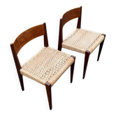 Pair of minimalist vintage chairs "Pia" by Poul Cadovius for Royal Persiennen, Denmark