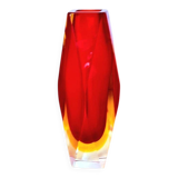 Sommerso vase prism, Flavio Poli, Murano 1970