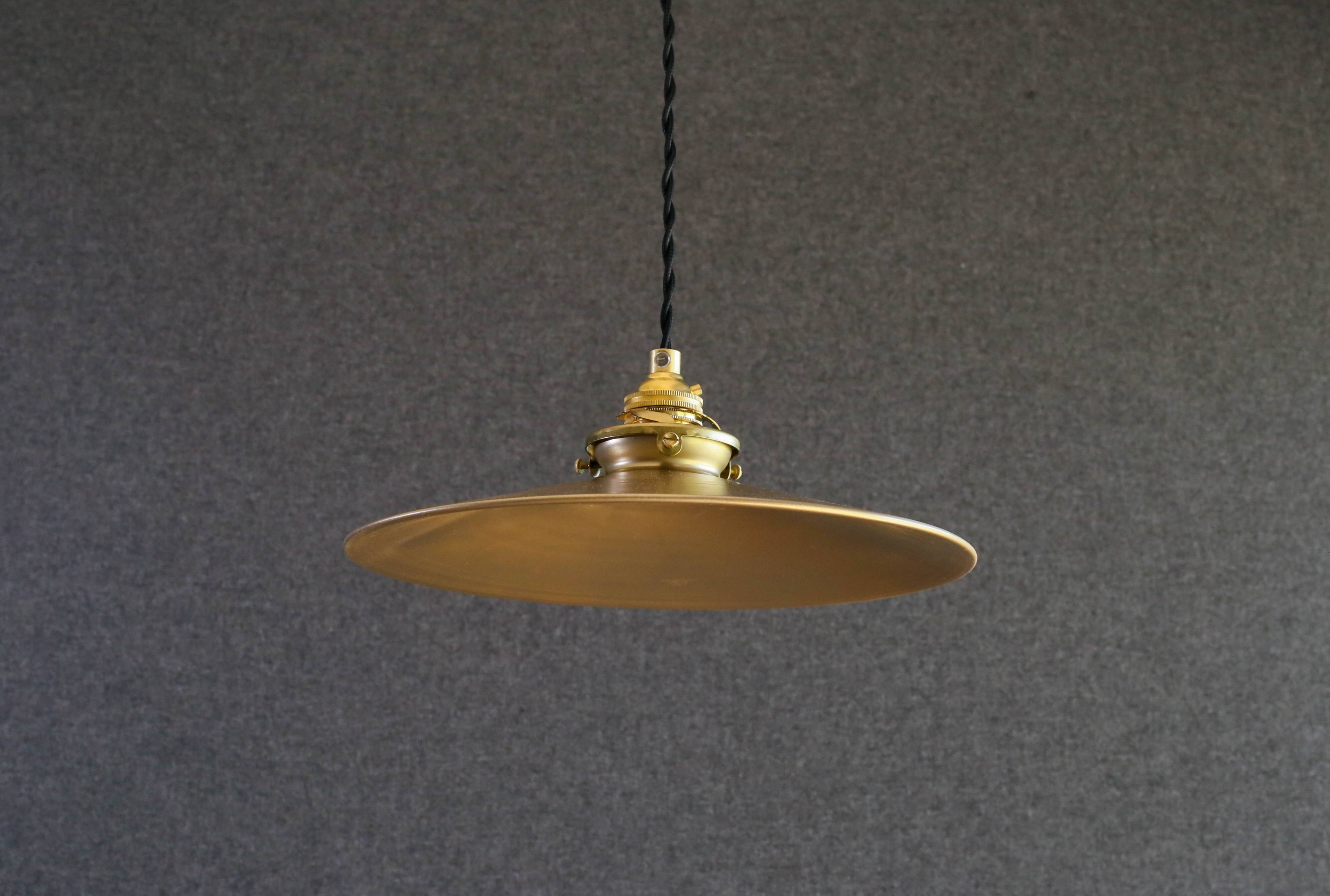 old opaline pendant light painted gold, delivered with new cable and socket