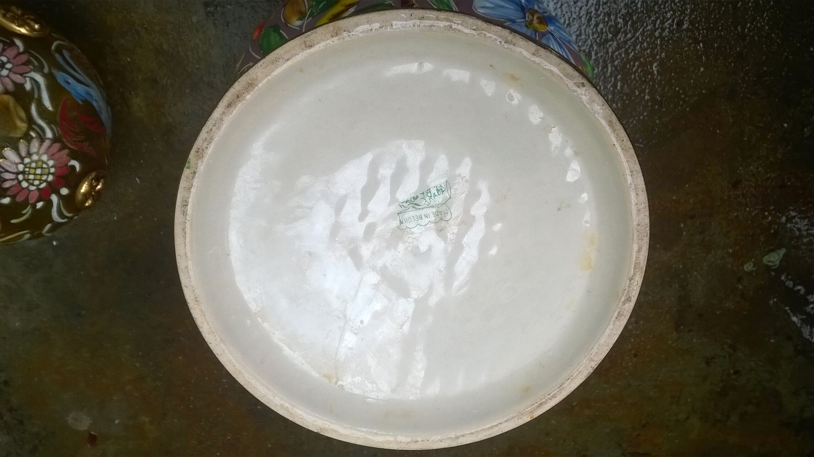 Vintage enamelled vase