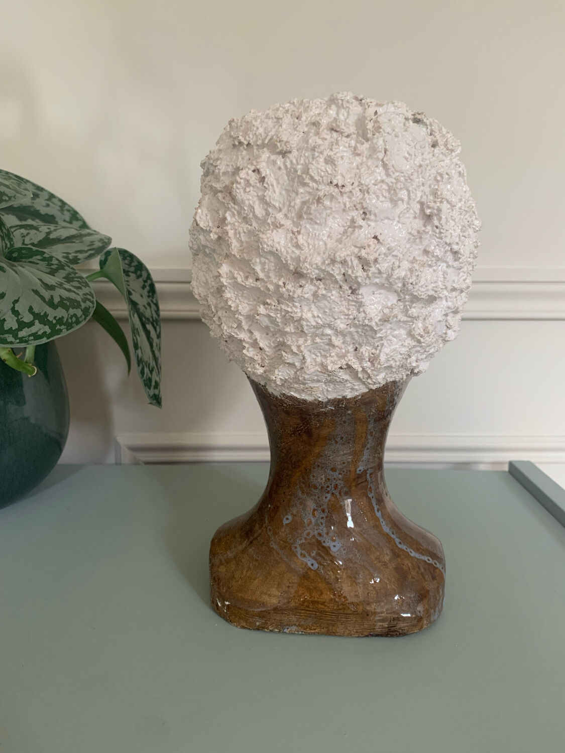 Ceramic face vase