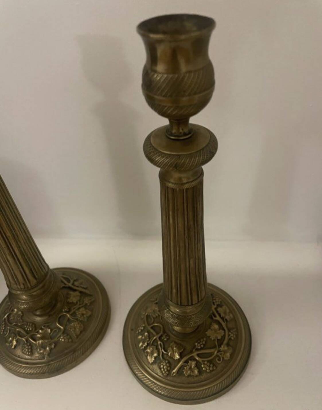 Pair of brass candlesticks