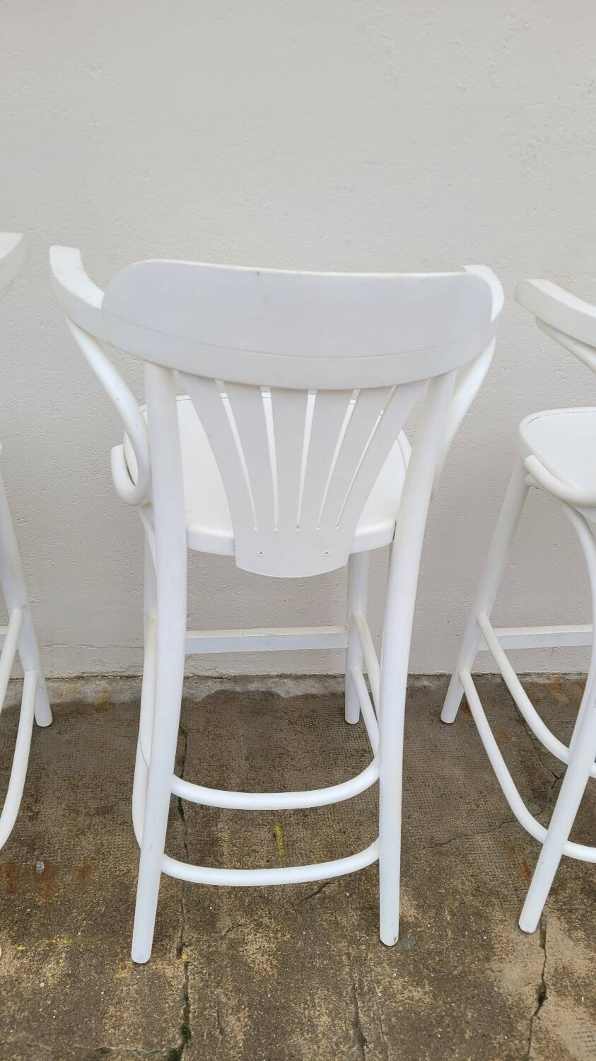 Set of 3 bentwood restaurant bar stools bistro